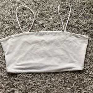 White Crop Tank Top
